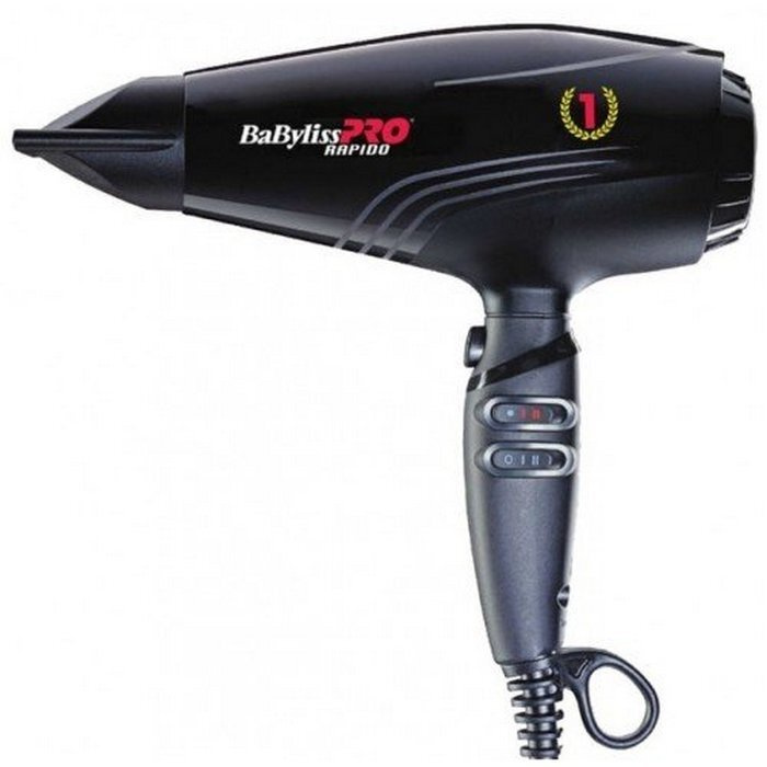 BaByliss PRO Фен для волос Rapido черный 2200 Вт 2200 Вт, скоростей 6, кол-во насадок 3, черный  #1