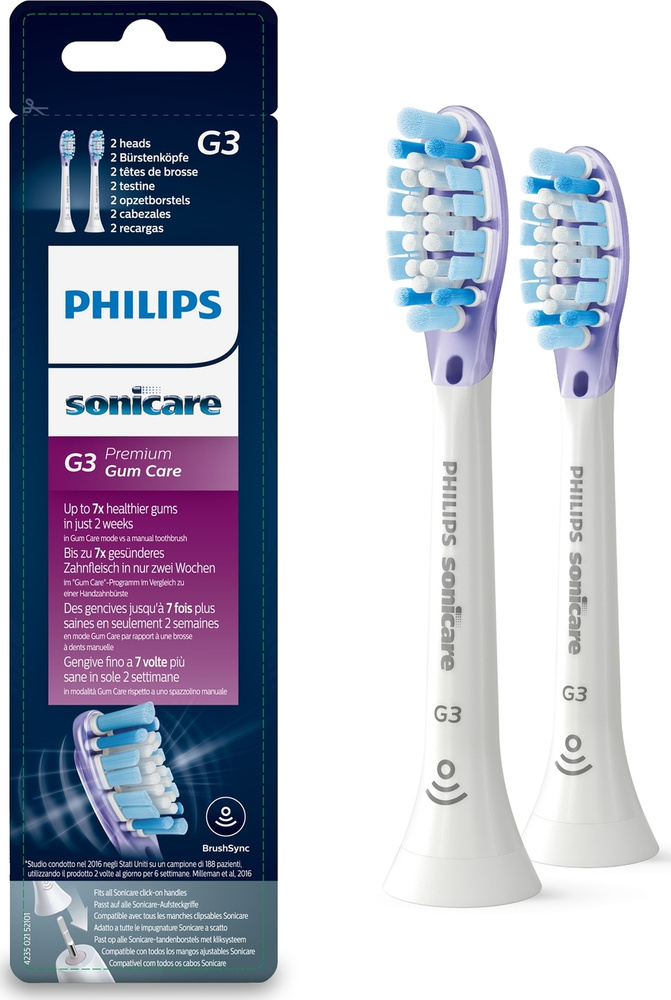Насадки для электрической зубной щетки Philips Sonicare G3 Premium Gum Care HX9052/17, для улучшения #1