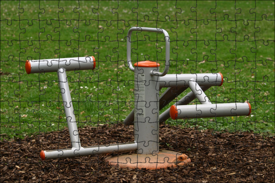 Магнитный пазл 27x18см."Спортивный инвентарь, тренажер для брюшного ...