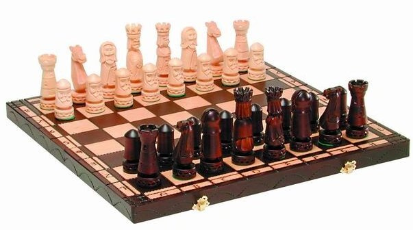 Шахматы "Большой Замок" малые (Польша, дерево, 50х25х7 см), Madon  #1