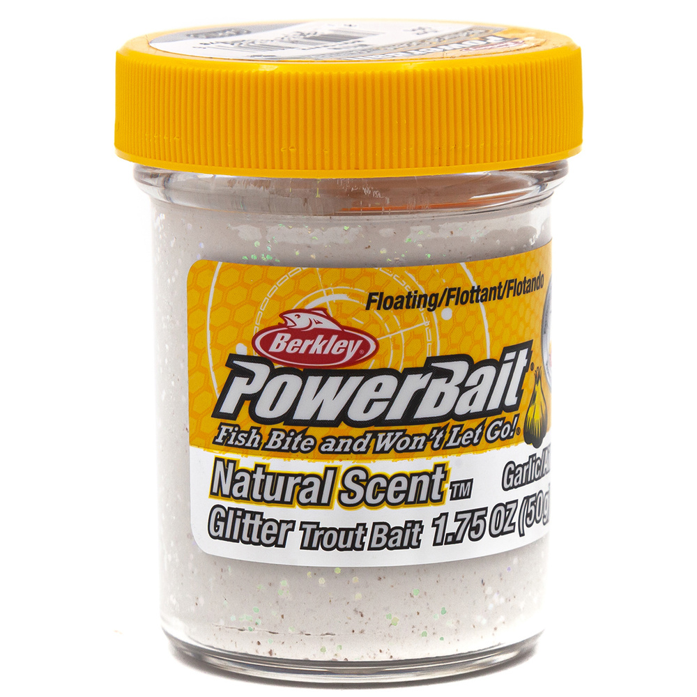 Форелевая паста BERKLEY PowerBait Natural SCENT (Чеснок, цв. Белый) 50 гр / Паста Беркли / Рыбалка на #1