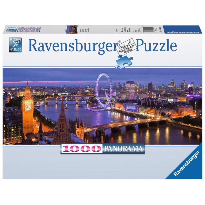 Пазл панорамный Ravensburger 1000 деталей, элементов: Ночной Лондон  #1