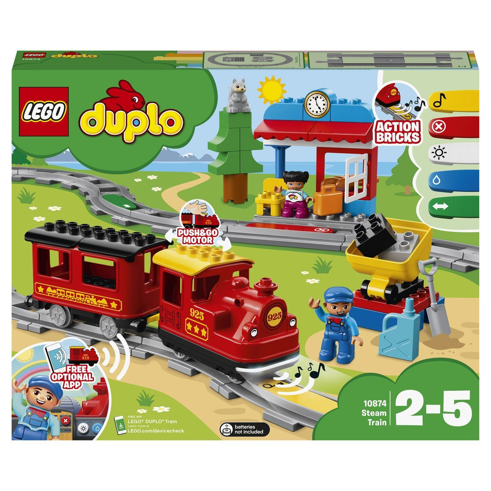 Конструктор LEGO поезд железная дорога, набор LEGO DUPLO 10874 #1