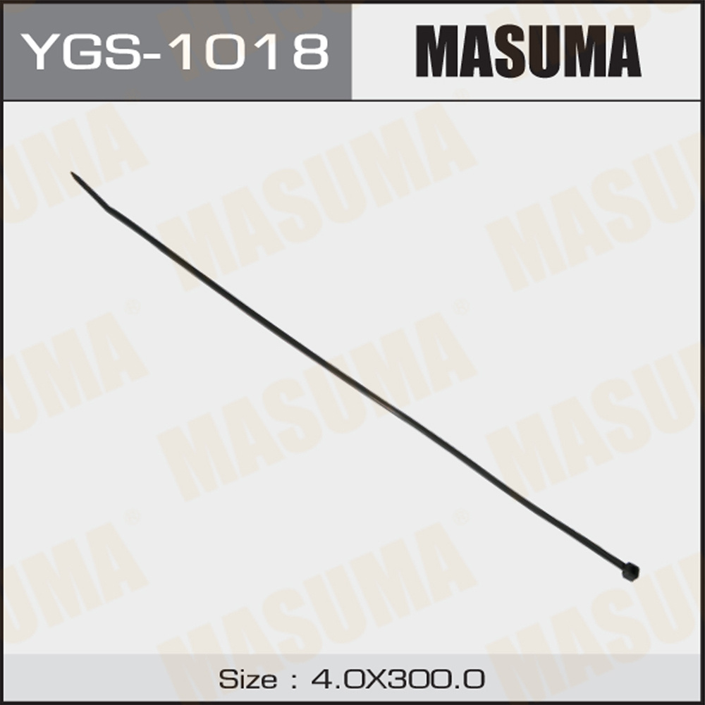 Хомут пластиковый (стяжка) Masuma, 4x300мм, черный, арт. YGS-1018, комплект 50 шт  #1