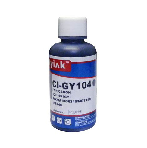 Чернила MyInk Canon CLI-451GY / CI-GY104 серый (grey) Dye, Gloria, 100 мл. для Canon (4209140000)  #1