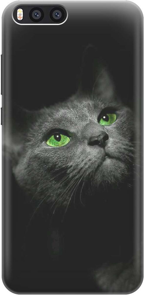 Силиконовый чехол Зеленоглазая кошка на Xiaomi Mi Note 3 / Сяоми Ми Ноут 3  #1