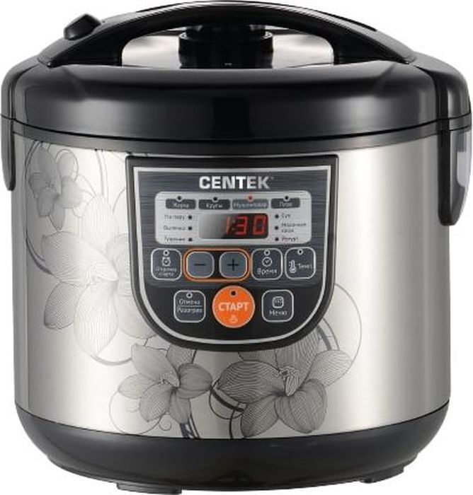 Мультиварка Centek CT-1498 Ceramic, серебристый, черный #1