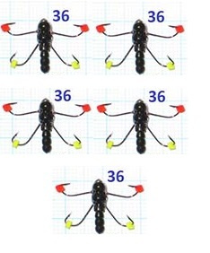 Мормышка-ведьма "Стрекоза" №36 с плав крючками 5шт 1гр. #1