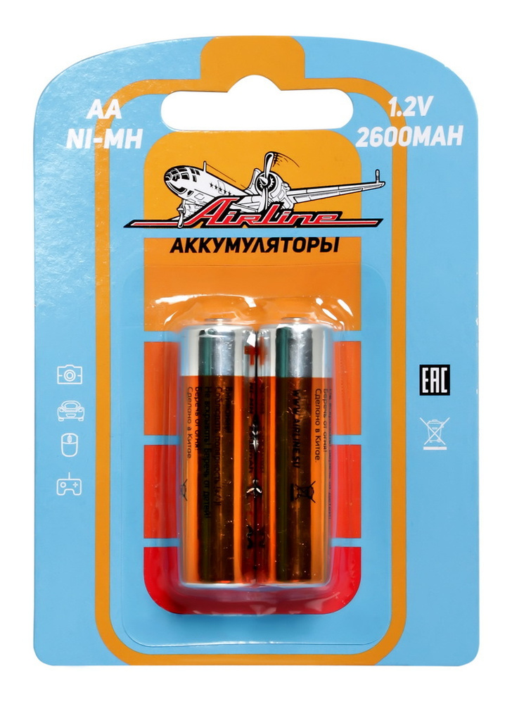Батарейки AA HR6 аккумулятор Ni-Mh 2600 mAh 2 шт. в компл. AA-26-02 #1