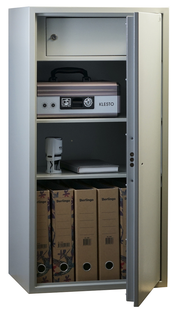 Металлический архивный шкаф , офисный сейф Klesto M90K, сейфовый замок, Габарит ВхШхГ (мм) 900х460х340, #1