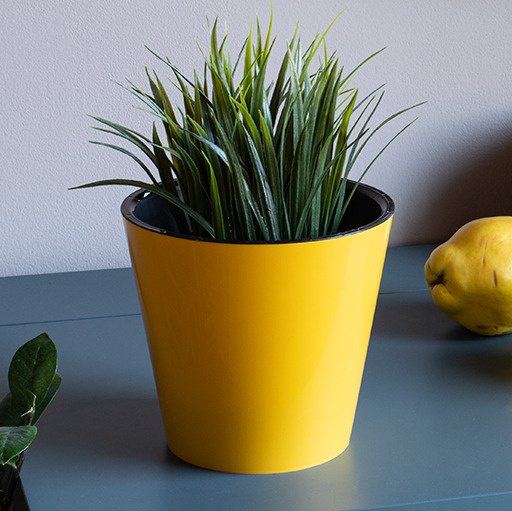 InGreen Горшок для цветов, Желтый Фиджи , 14.5 см х 16 см, 1.6 л, 1 шт  #1
