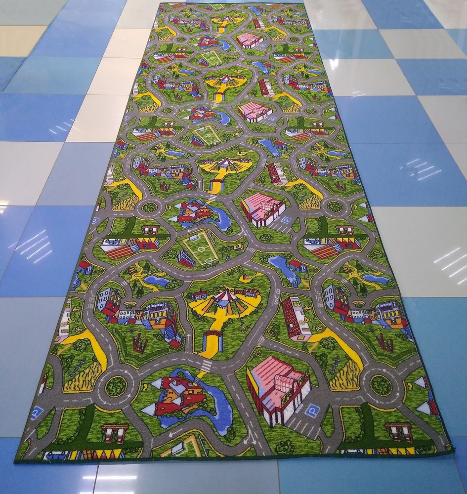 Витебские ковры Коврик для детской, Полиамид, Искусственный войлок, разноцветный, 1.5 x 4 м  #1