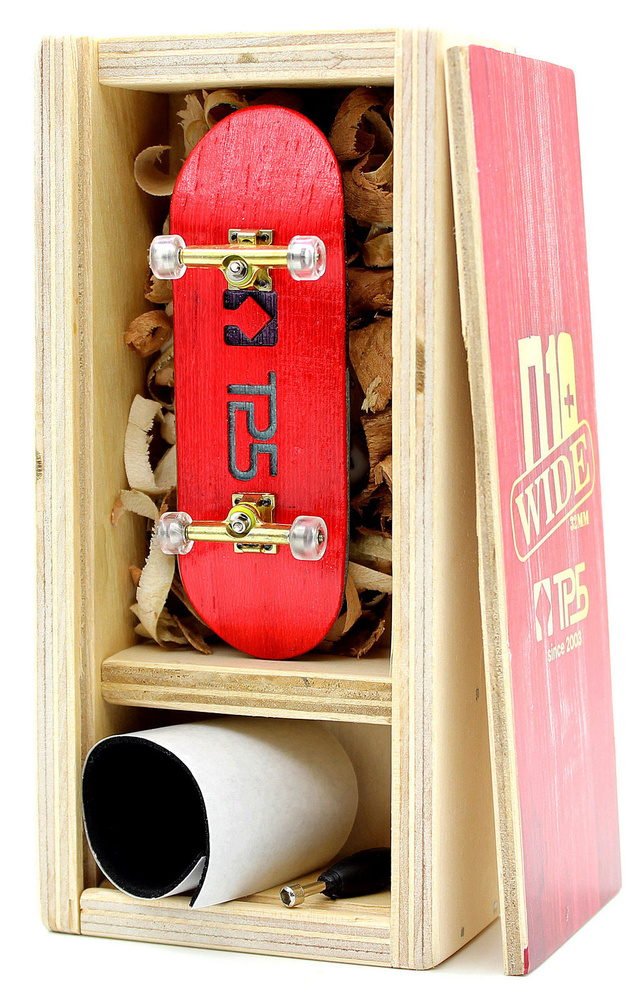 Фингерборд П10 Wide 32мм красный / пальчиковый скейт / деревянный профессиональный для трюков  #1