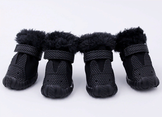 Ботинки для собак с резиновой подошвой/черные/размер 2 #1