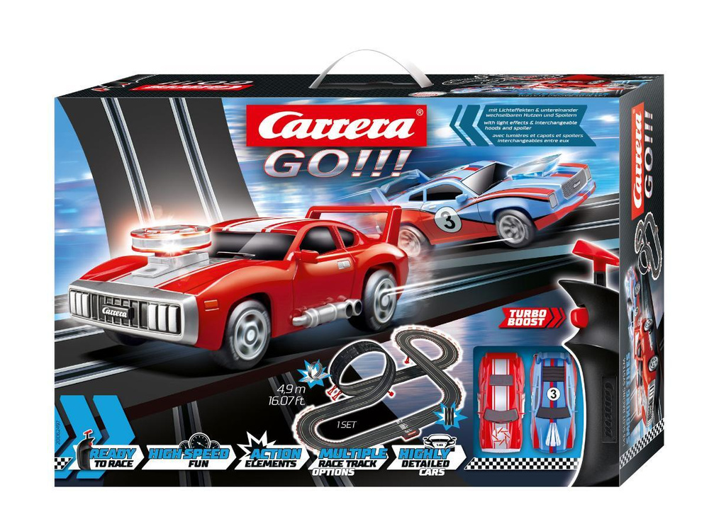 Гоночный трек Carrera Go!!! "Smoking Tires", 20062497/Автотрек с машинками/Подарок для мальчиков 6 7 #1