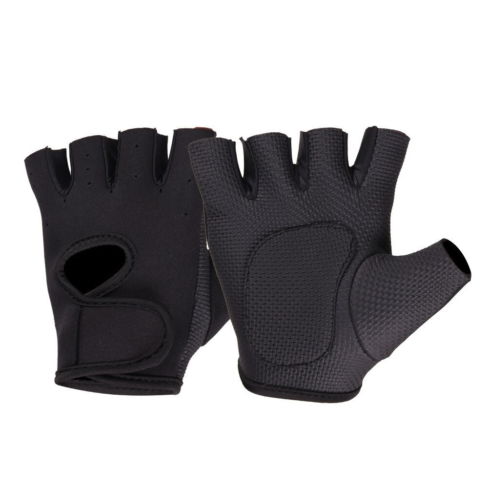 Неопреновые противоскользящие укороченные перчатки с полупальцами, размер S, NPOSS  #1