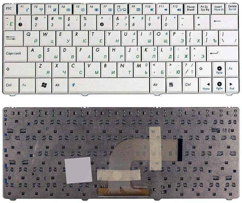 Клавиатура для ноутбука Asus Eee PC 1101 1101HA N10 N10E N10J белая #1