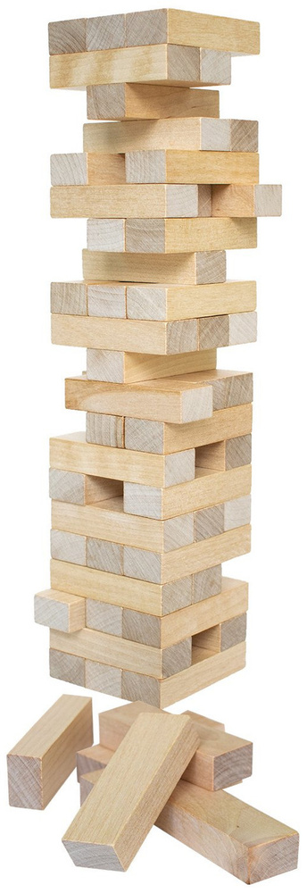 Логическая настольная игра "Башня Классика", деревянный игровой набор из 54 брусков  #1