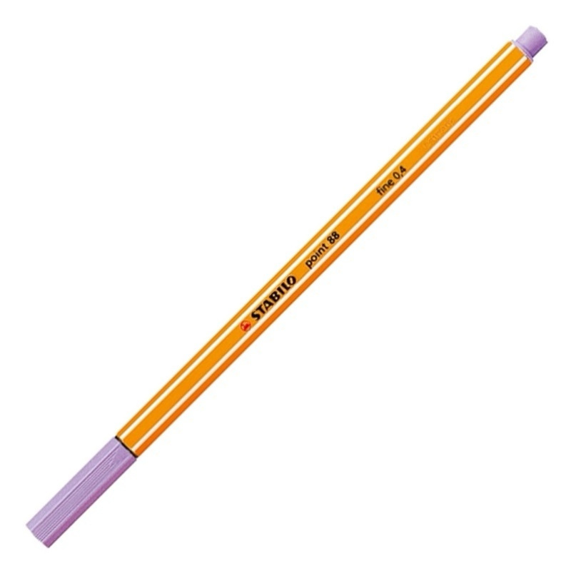 Ручка капиллярная (линер) STABILO "Point", ЛАВАНДА, корпус оранжевый, линия письма 0,4 мм, 88/59  #1