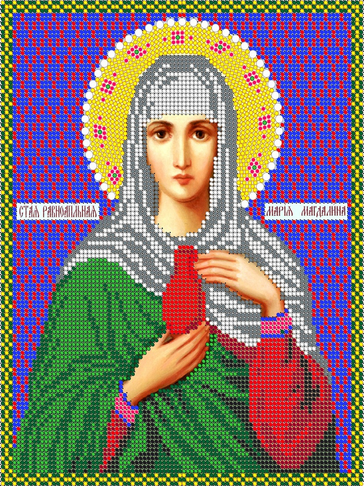 Схема для вышивания бисером Светлица (без бисера), икона "Св. Мученица Мария Магдалина" 19*24см  #1