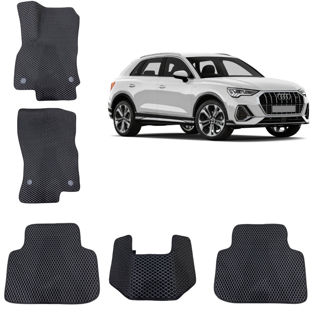 3-D Автомобильные EVA / ЭВА / ЕВА коврики в салон для AUDI Q3 (F3) (2 поколение) АУДИ КУ 3 ( Коричневый #1