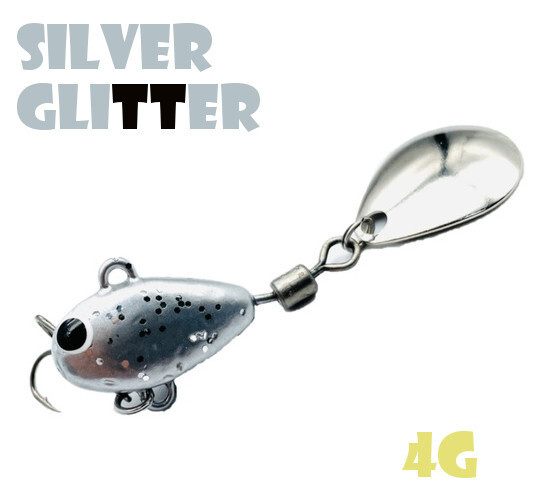 Тейл-Спиннер Uf-Studio Hurricane 4g #Silver Glitter #1