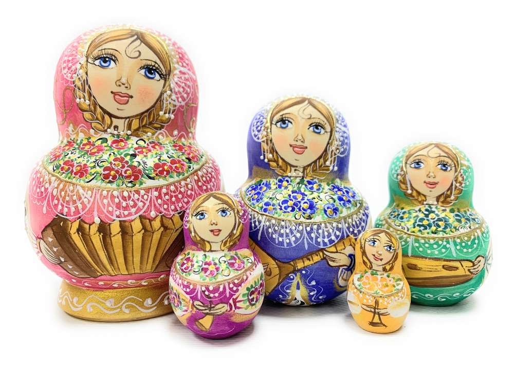 Матрешка авторская "Ансамбль". Ручная работа - купить по выгодной цене ...