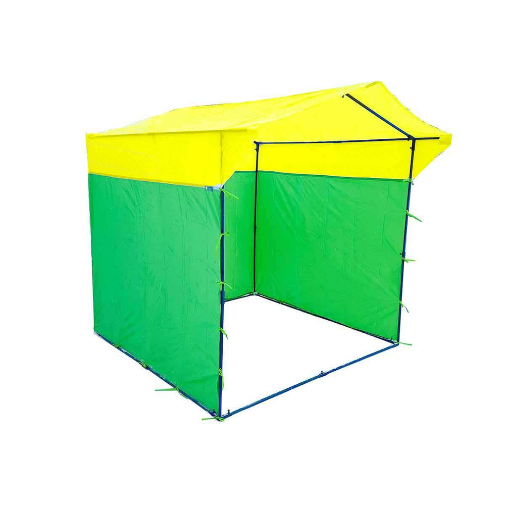 Торговая палатка 2х3 м, "Стандарт", Технотент, желто-зеленый, усиленный каркас  #1