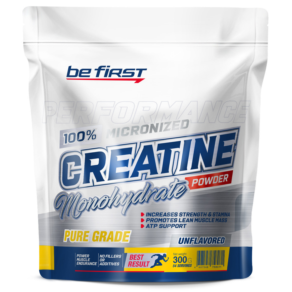 Креатин моногидрат порошок Be First Creatine Monohydrate Micronized Powder 300 гр, натуральный вкус  #1