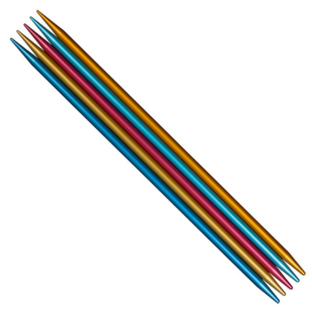 Спицы для вязания Addi чулочные сверхлегкие addiColibri, 7 мм, 23 см, 5 шт, арт.204-7/7-23  #1