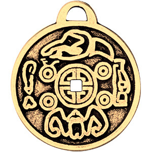 Amulet-Symbol №02 МОНЕТА СЧАСТЬЯ - 2 в 1: подвеска и брелок (шнурок и брелочное кольцо), 1 шт.  #1