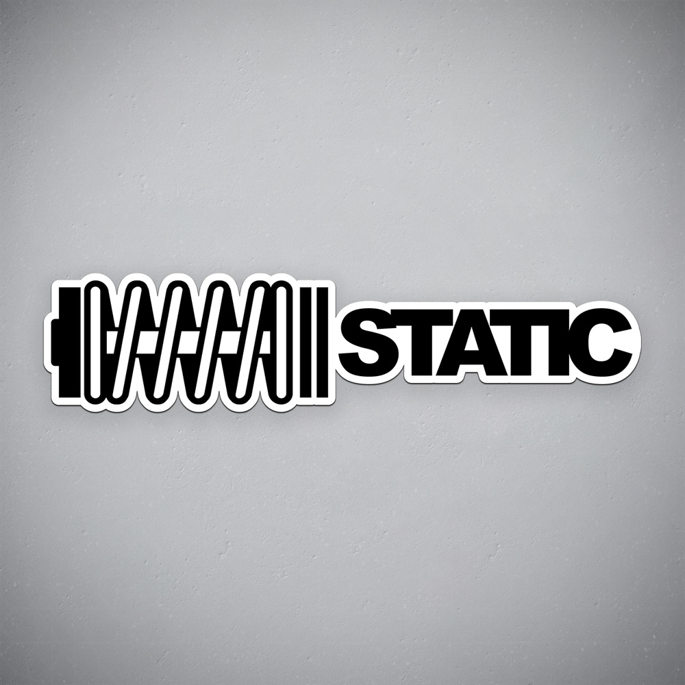 Наклейка на авто "STATIC" размер 24x5 см #1