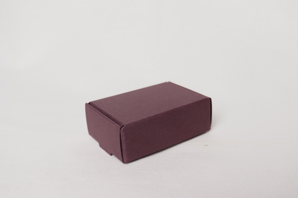 Коробка Selfpacking с ушками 6х4х2 см, дизайнерский картон, цвет бордовый, 50 шт.  #1