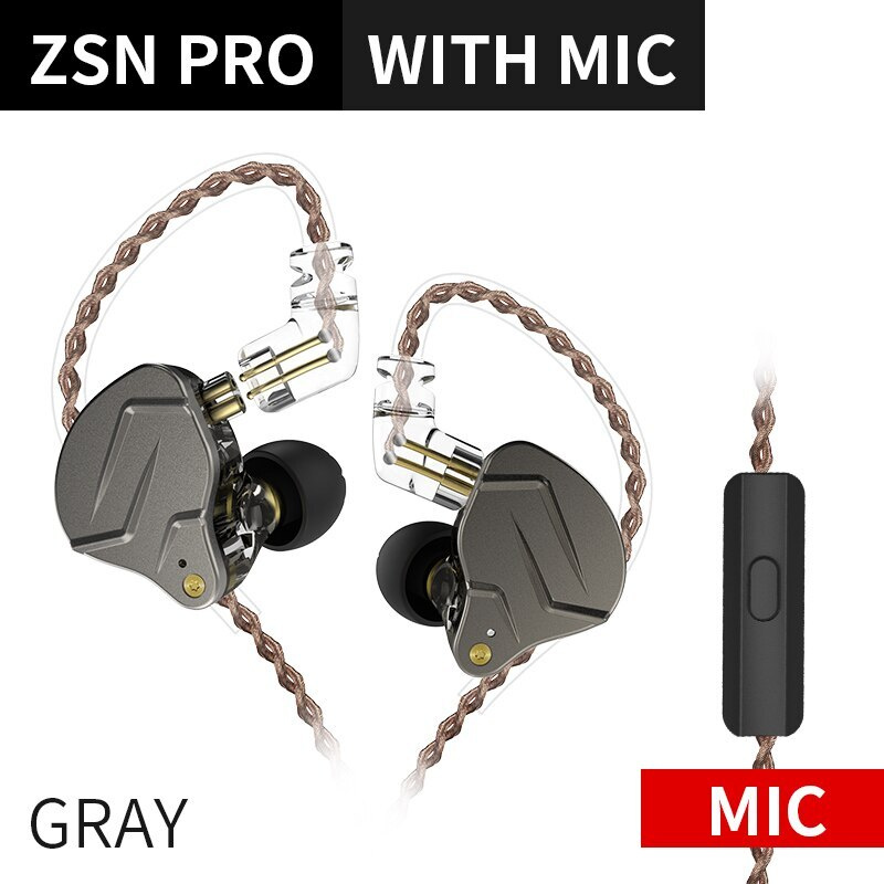 Профессиональные наушники KZ ZSN PRO Hybird Technology, Аудиофильские наушники HIFI Bass Music IEM, наушники #1