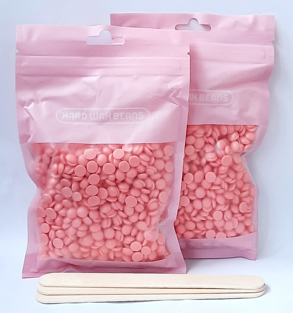 Воск для депиляции (пленочный) 200 грамм в гранулах розовый  #1