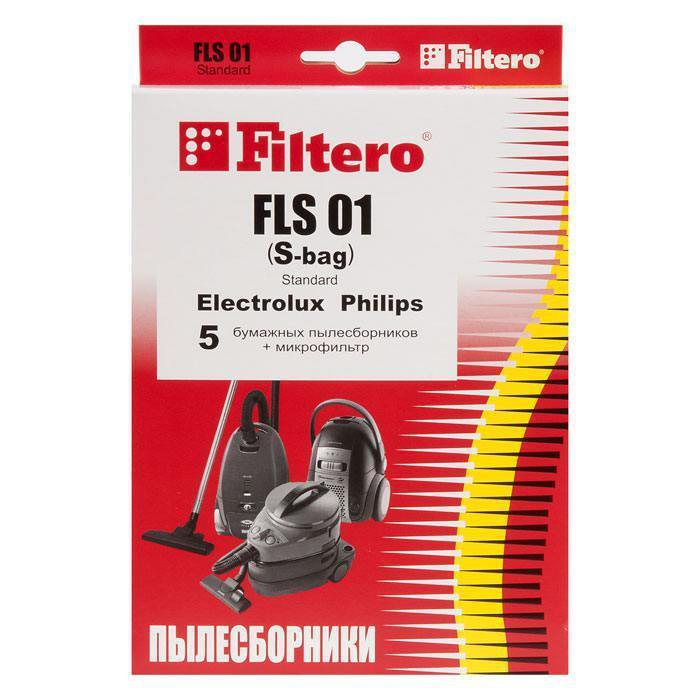 Мешки для пылесосов Electrolux, Philips, AEG, Bork, Filtero FLS 01 (S-bag) Standard, (5 штук)  #1