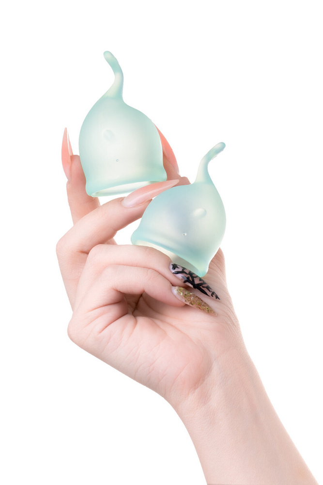 Набор зеленых менструальных чаш Satisfyer Feel good SECURE Menstrual Cup #1