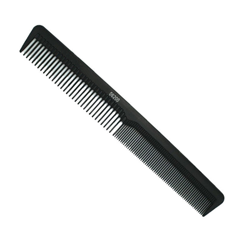 Расческа для волос/ карбоновая антистатик комбинированная для тушевки 06200 черная  #1