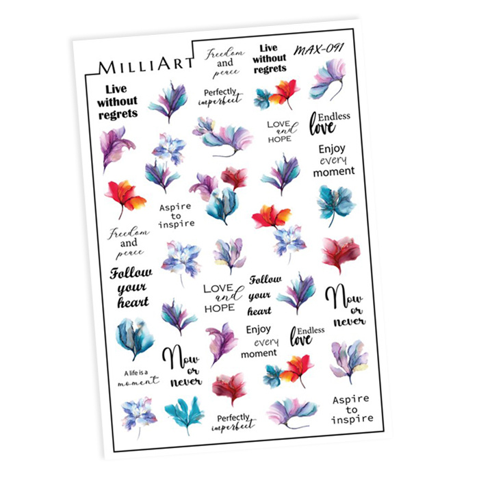 Anna Tkacheva водные наклейки для ногтей Цветы MAX-91 #1
