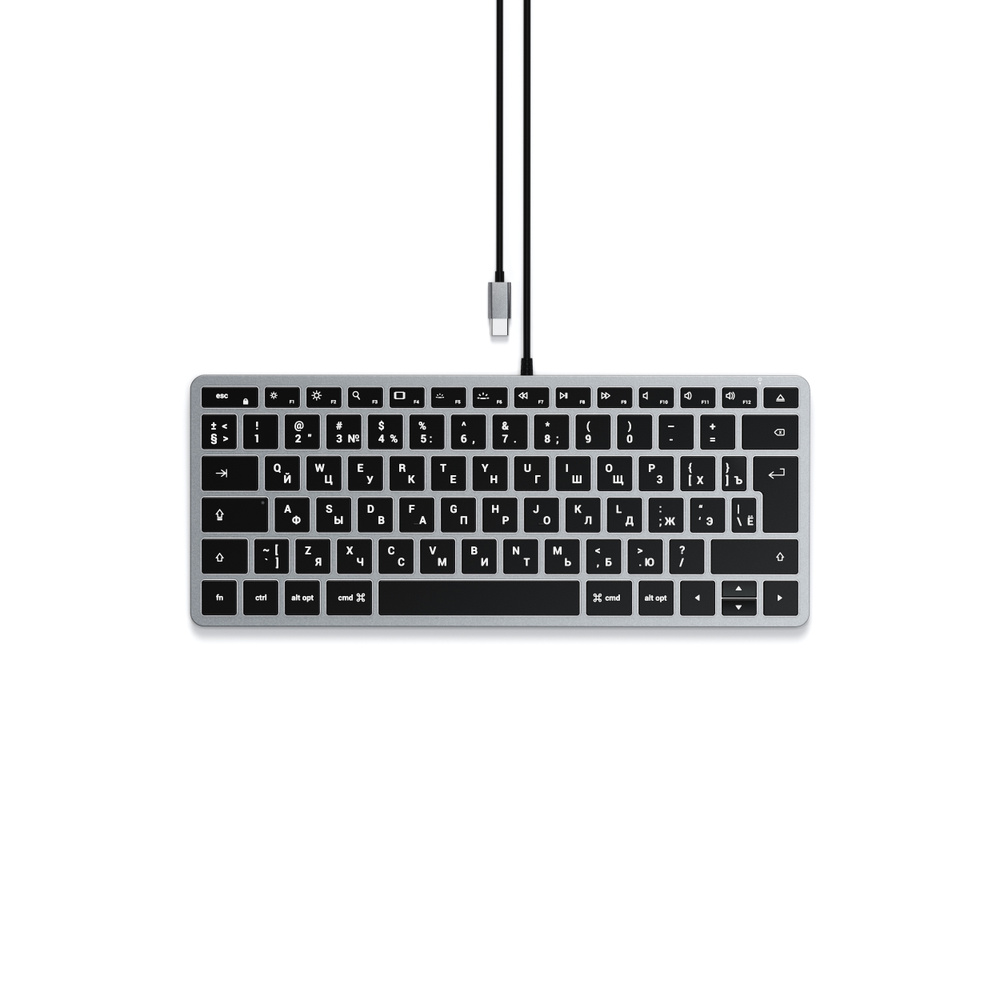 Satechi Клавиатура проводная Slim W1 USB-C Wired Keyboard-RU, серый #1