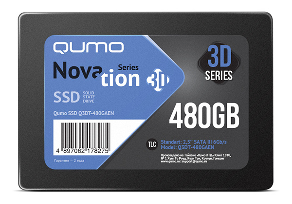 QUMO 480 ГБ Внутренний SSD-диск Q3DT-480GAEN (Q3DT-480GAEN) #1