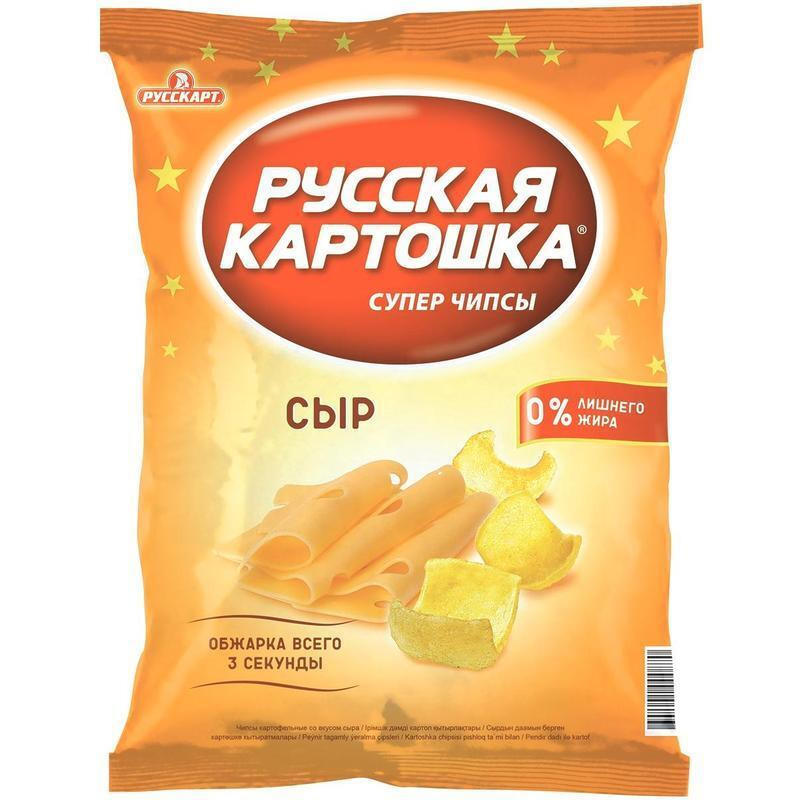 Чипсы Русская Картошка  140г Сыр  9 шт. #1