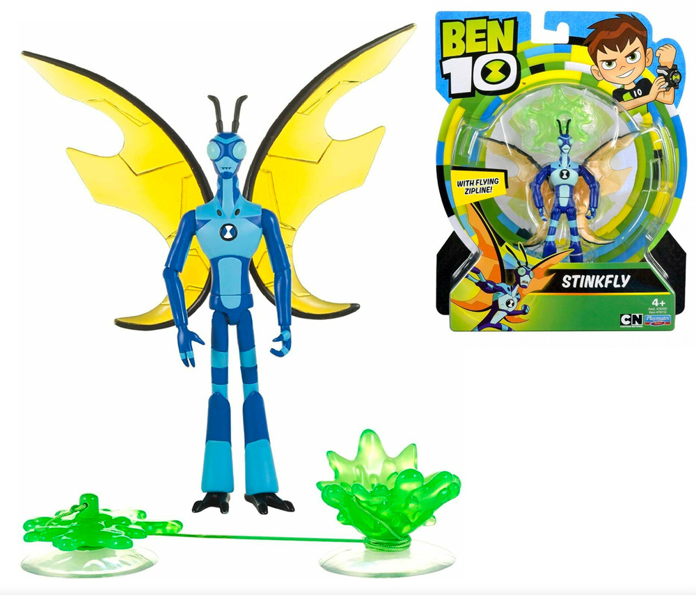 Фигурка Бен 10 Жук Ben 10 Stinkfly With Flying Zipline 76110 - купить с  доставкой по выгодным ценам в интернет-магазине OZON (550431354)