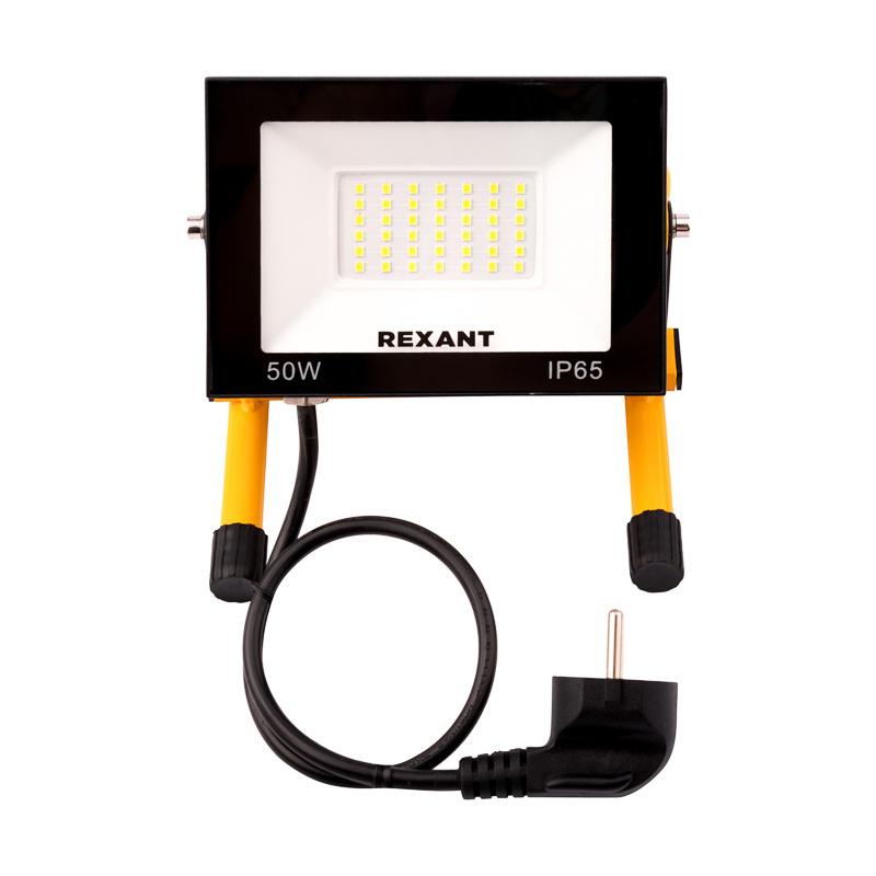 Прожектор-переноска светильник светодиодный LED REXANT 50 Вт из алюминиевого сплава с евровилкой, холодное #1
