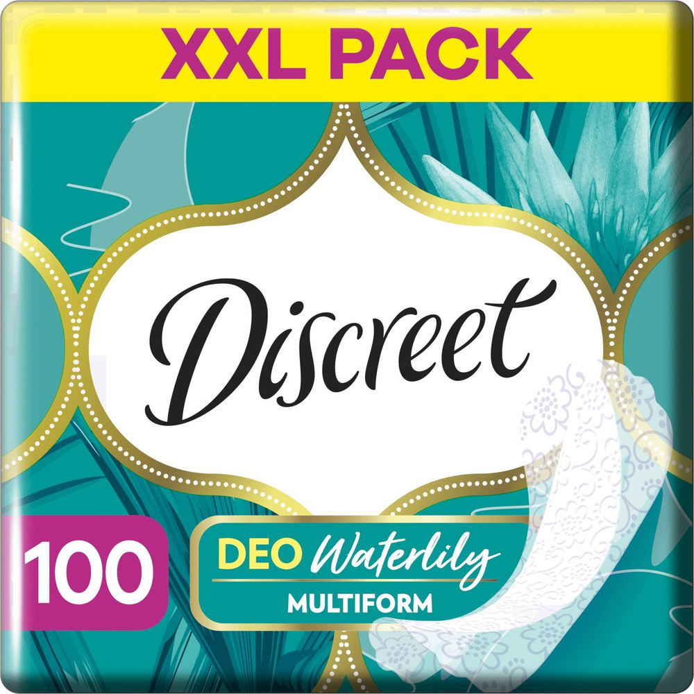 Прокладки Дискрит ежедневные 100. Прокладки discreet deo Waterlily. Discreet прокладки deo Water Lily. Discreet 100 шт.