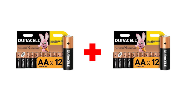 Duracell Батарейка AA, Щелочной тип, 1,5 В, 24 шт #1