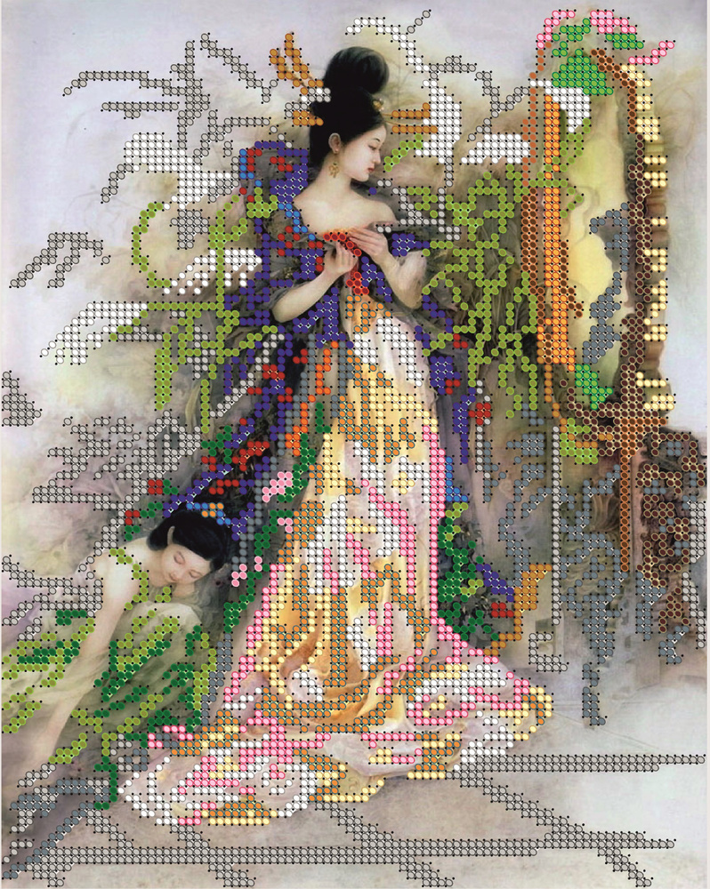 Набор для вышивания бисером Тайвань, Светлица картина Восток 19х24 см, рукоделие, подарок для творчества, #1