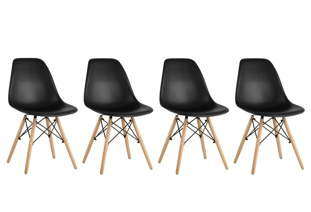 Комплект стульев RIDBERG DSW EAMES 4 шт. (Black) #1