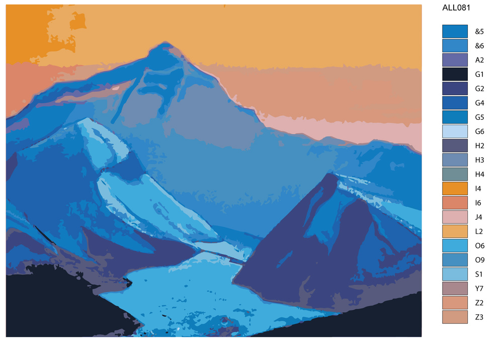 Картина по номерам "Гималаи. Эверест" Рерих ALL08 40x50 #1