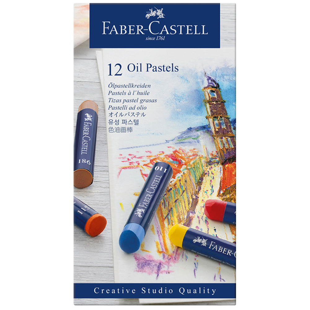 Пастель масляная художественная для рисования Faber-Castell "Studio Quality Oil Pastels", 12 цветов  #1